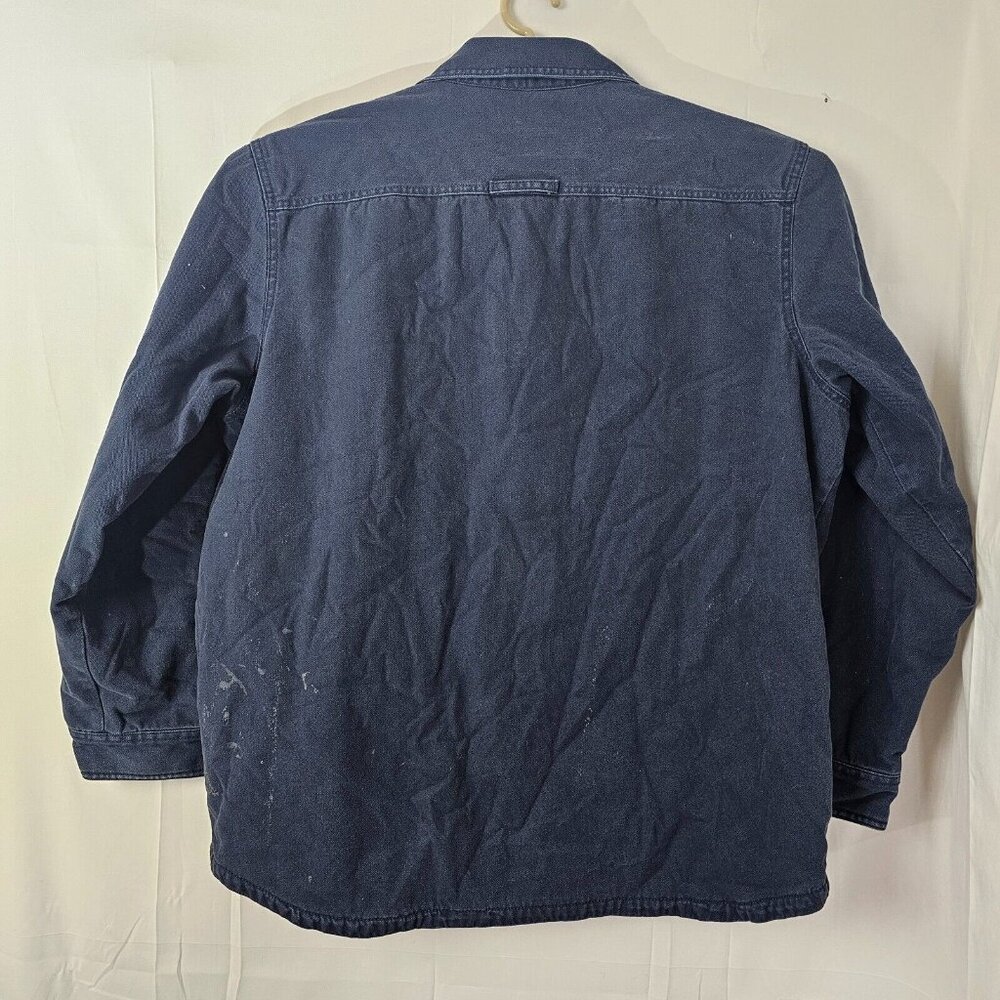 READ LL Bean Katahdin Iron Works Shirt Jacket Mens XL Fleece Lined Workwear Snap - Picture 2 of 11